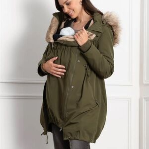 3-in-1 parka (maternity/baby wearing) w/ infant attachment sz 6